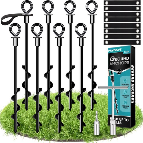 Ground anchors screw 8pcs - screw,