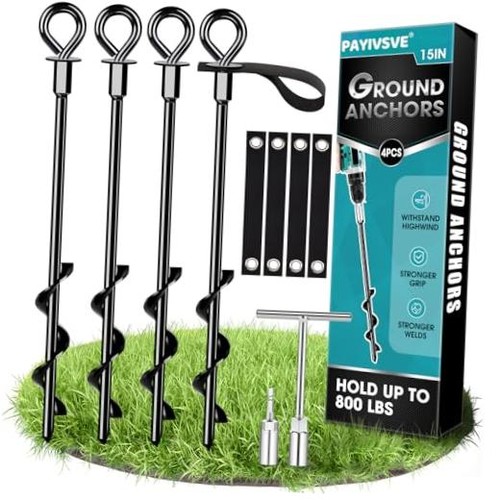 Ground anchors screw - ground, 4pcs
