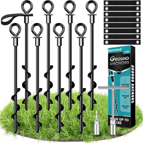 Ground anchors screw - anchors, 8pcs