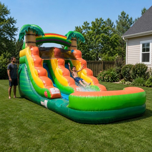 Inflatable water slide - water, with